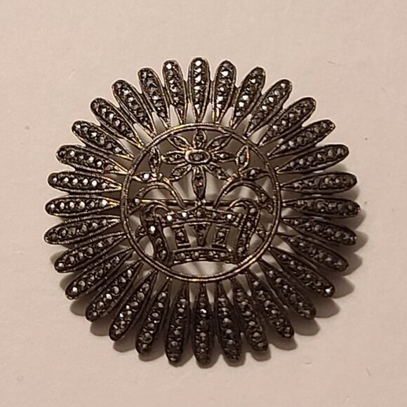 4 Vintage Silver Tone And Rhinestone Pins - Picture 7 of 14